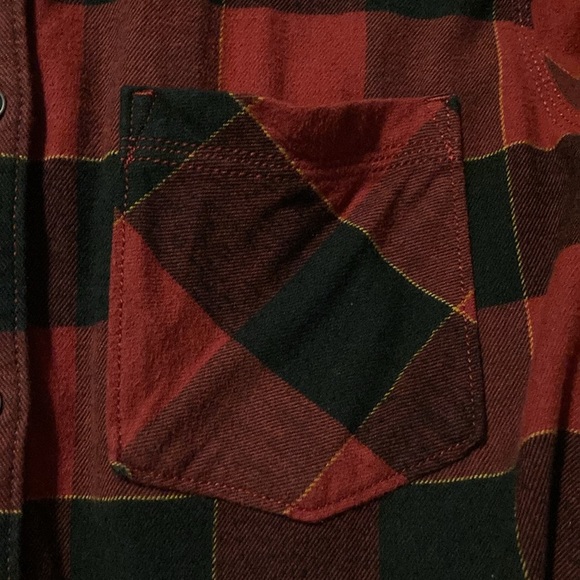 Wind River red/black plaid button down farmer shirt. - Picture 4 of 8
